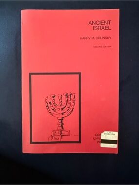 Ancient Israel by Harry M. Orlinsky - Paperback